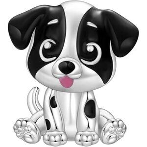 Cute Little Dog Cute Animal DIY Charm Pendant, 925 Sterling Silver Pendant